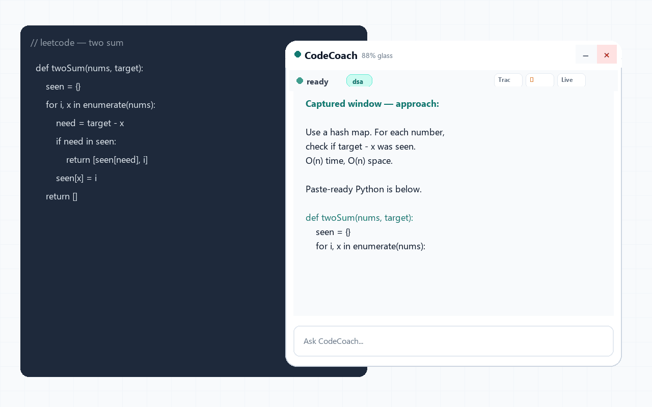 Screen coaching